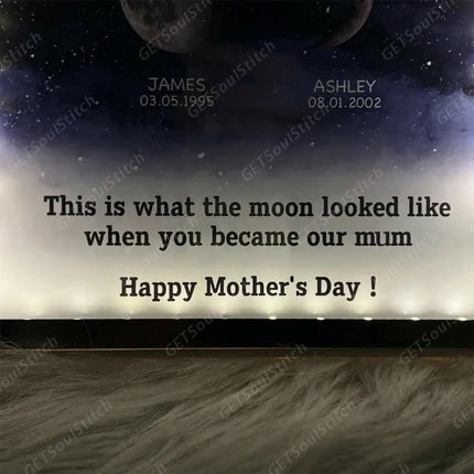 Als du meine Mama wurdest, sah der Mond so aus – Personalisiertes Mondphasen-Muttertagsgeschenk