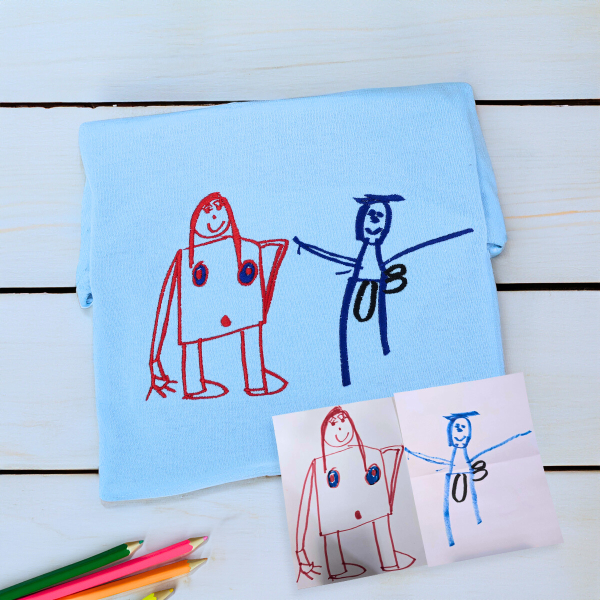 Custom Embroidered Children's Drawing Sweatshirt for Best Mimi Ever