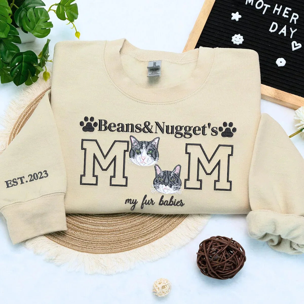 Custom Cat Mom Sweatshirt