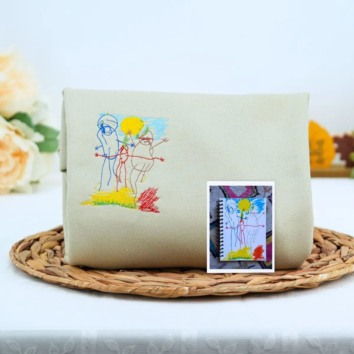 Custom Embroidered Children's Drawing Sweatshirt for Best Mimi Ever