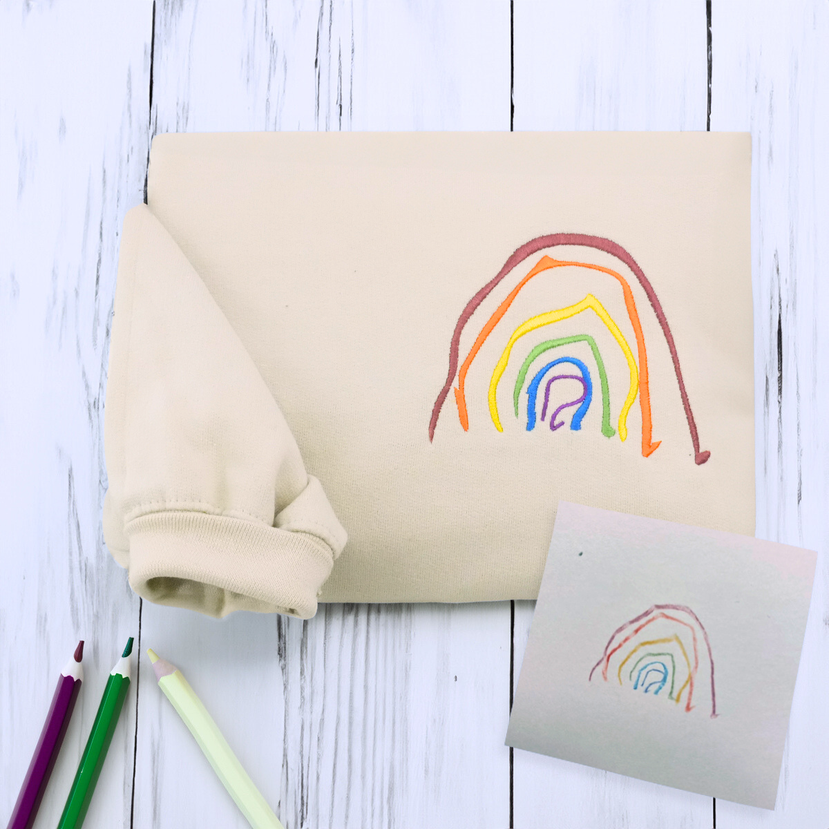 Custom Embroidered Children's Drawing Sweatshirt for Best Mimi Ever