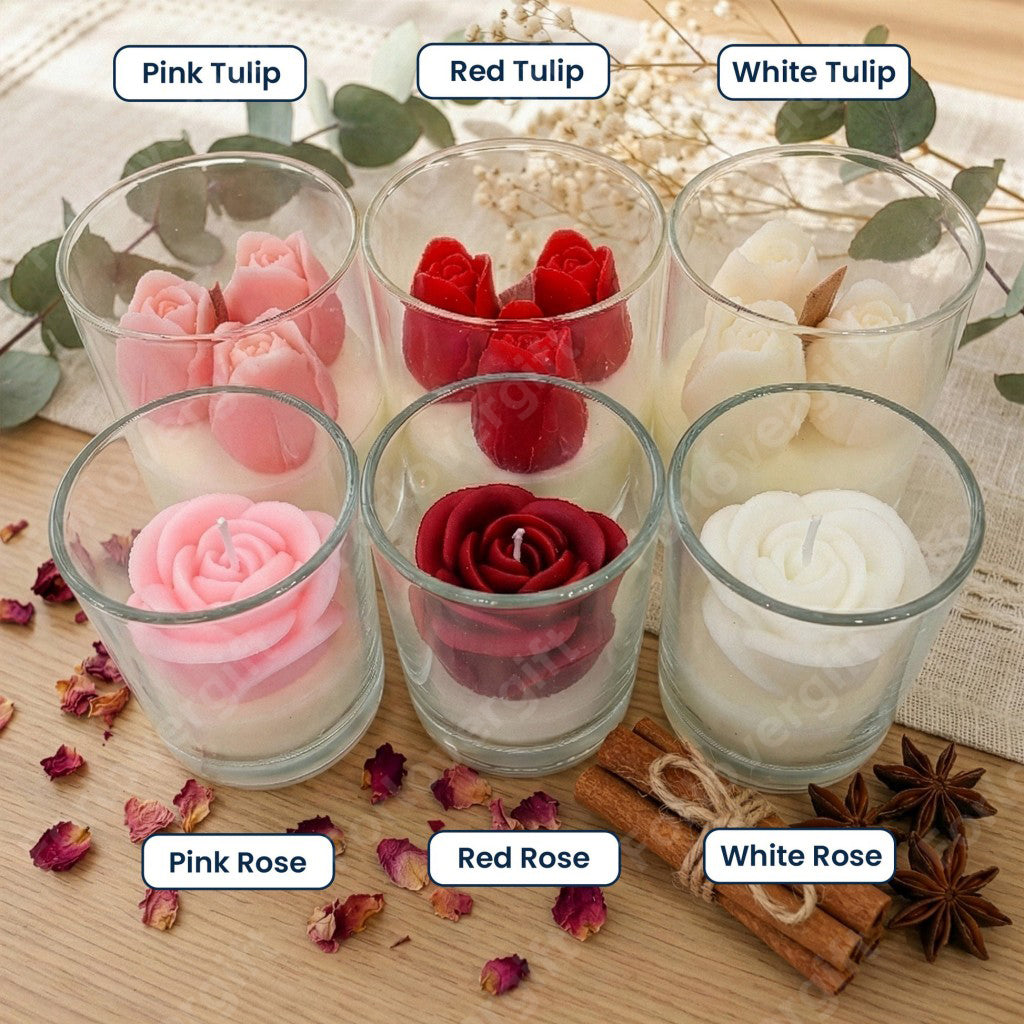 Personalisierte florale Sojawachskerze – individuelles „Wir lieben dich“-Geschenk für Mama, Muttertags-Special