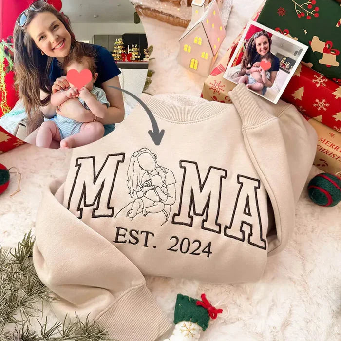 Custom Mama Line Art Sweatshirt