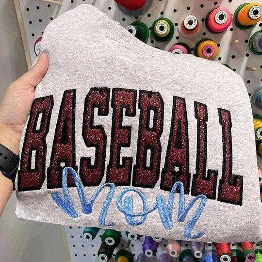 Custom Glitter Sports Mom Hoodie