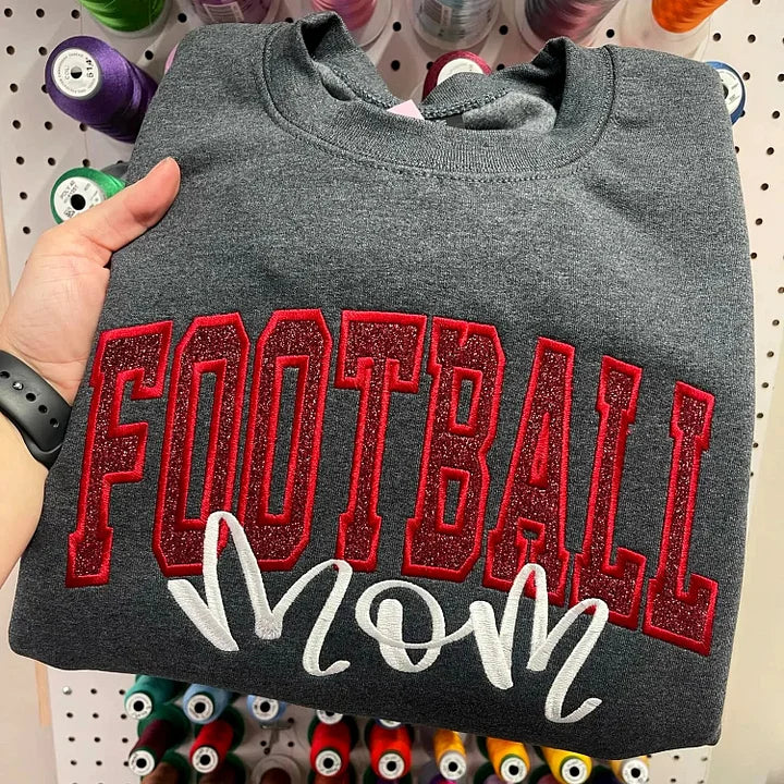 Custom Glitter Sports Mom Hoodie