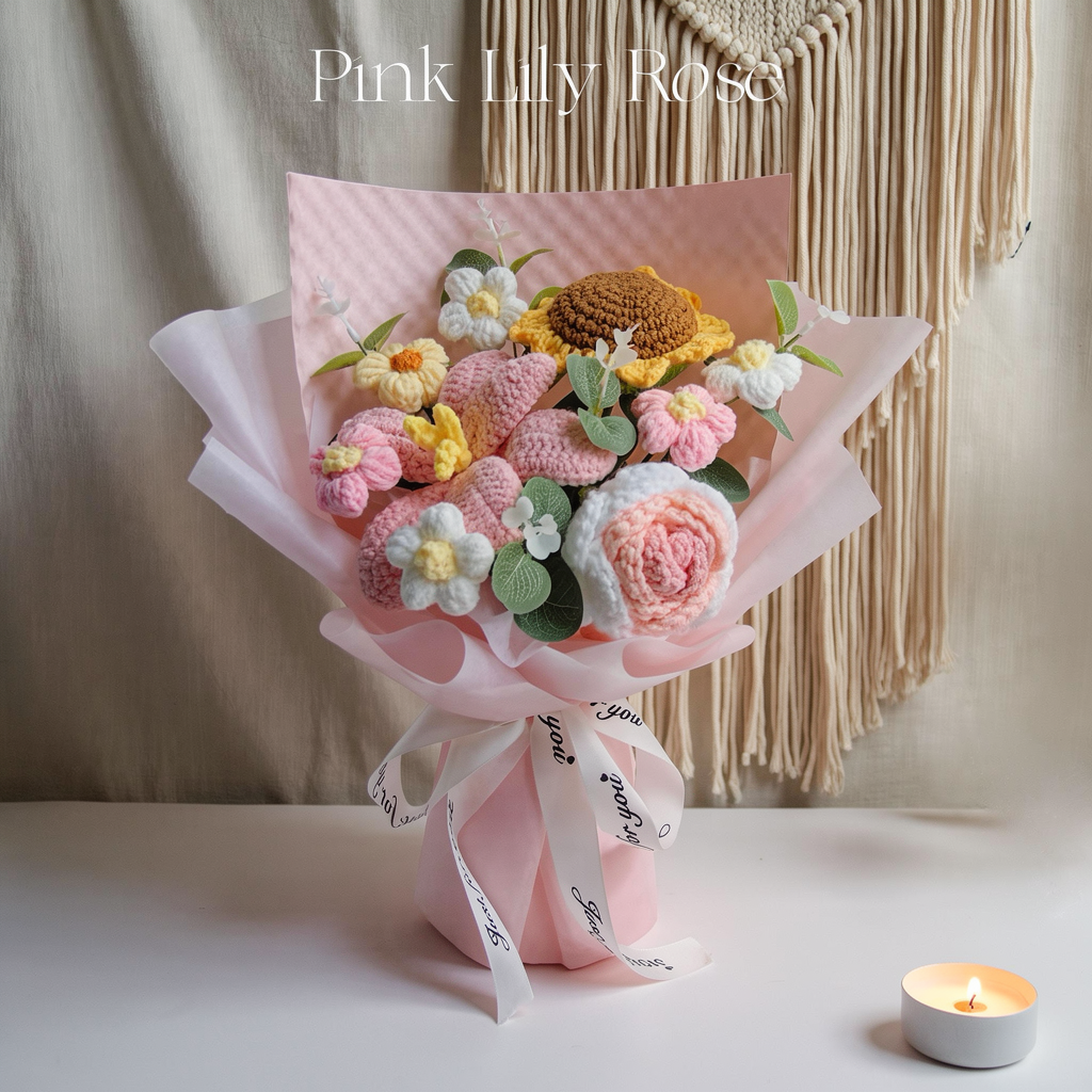 Mother's Day Sale 70% OFF 💐 Handmade Crochet Flower Bouquet 🎁 Gift For Mom & Grandma