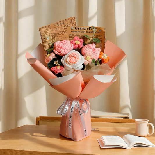 Mother's Day Sale 70% OFF 💐 Handmade Crochet Flower Bouquet 🎁 Gift For Mom & Grandma