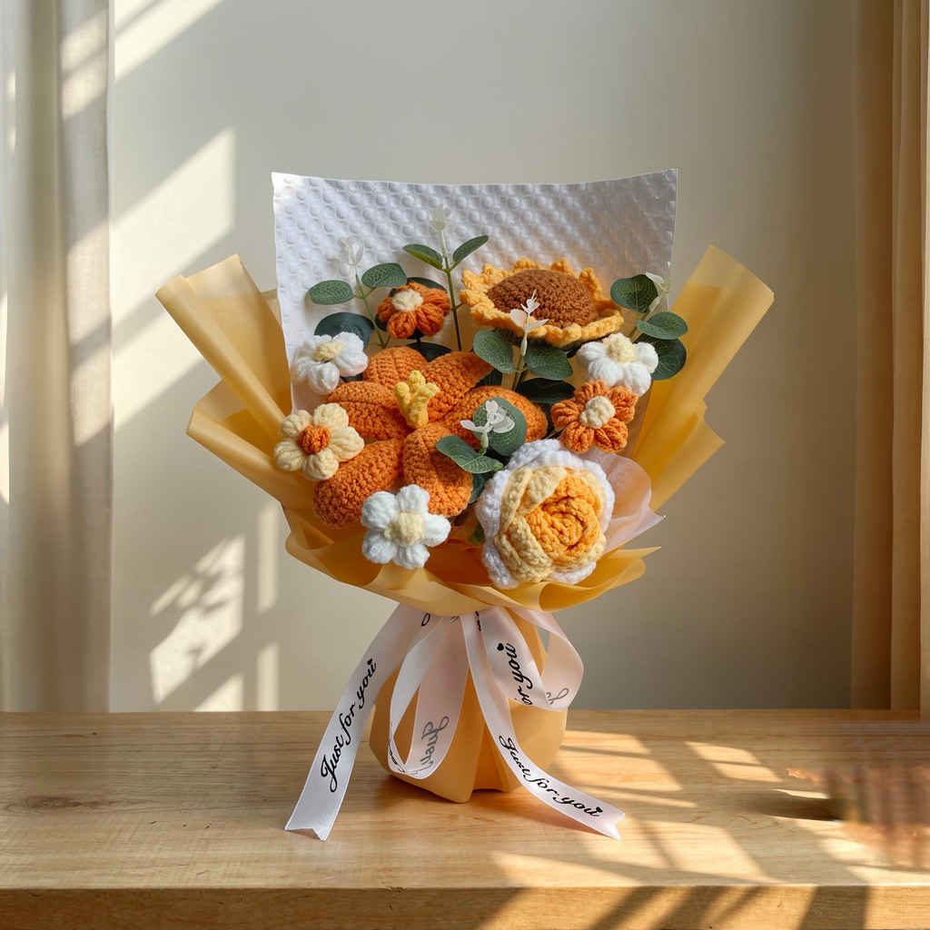 Mother's Day Sale 70% OFF 💐 Handmade Crochet Flower Bouquet 🎁 Gift For Mom & Grandma