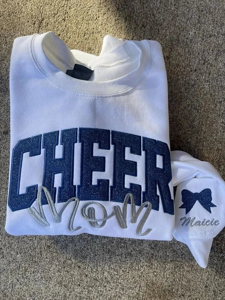 Custom Glitter Sports Mom Hoodie