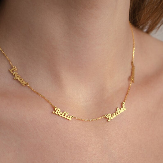 Custom Name Necklace Mother's Day Gift for Mom Personalized Engraved Necklace with Kids' Names