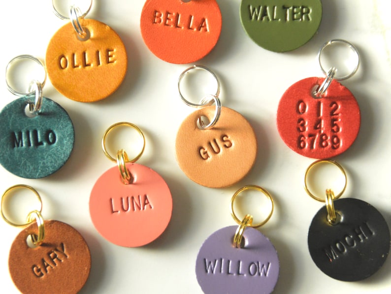 Cat Collar Personalized, Cat Tag Personalized, Leather Cat Collar, Kitten Collar, Safety Collar, Small Pet Tag, Cat Tag,Breakaway Cat Collar
