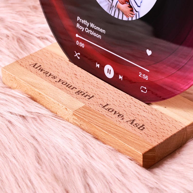 Personalisierte Schallplatte mit Foto – Acryl-Song-Plakette – Jubiläumsgeschenk für Freunde – Geburtstagsgeschenk für Sie Ihn – Valentinstagsgeschenke