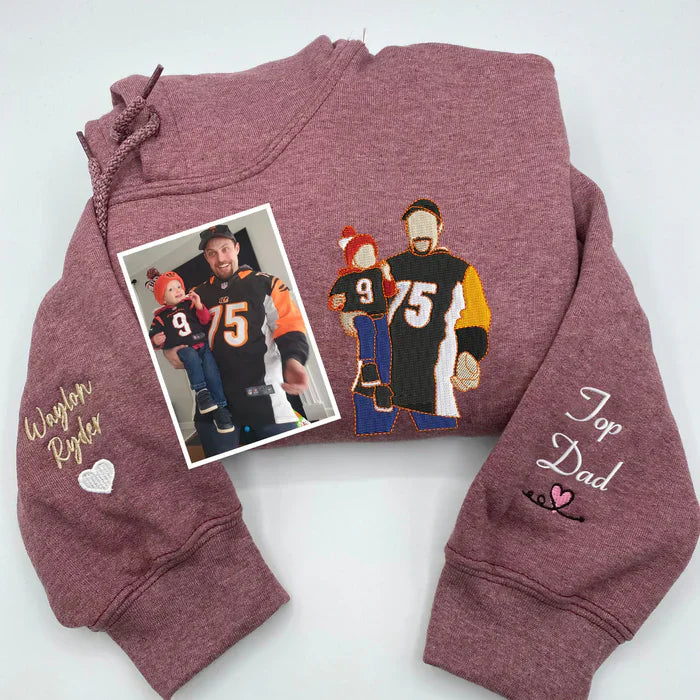 The Full-Color Portrait Sweatshirt | Custom Family & Couple