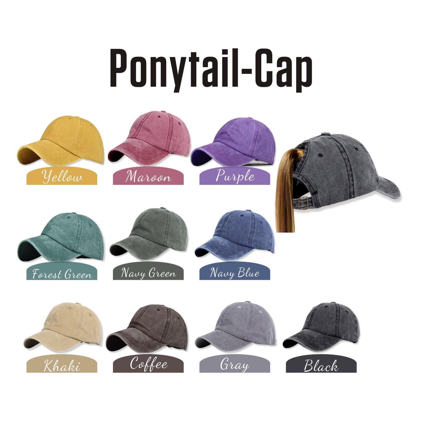 Vintage Wash Custom Name Hat Personalized EST Date Baseball Cap Unique Gift for Mom