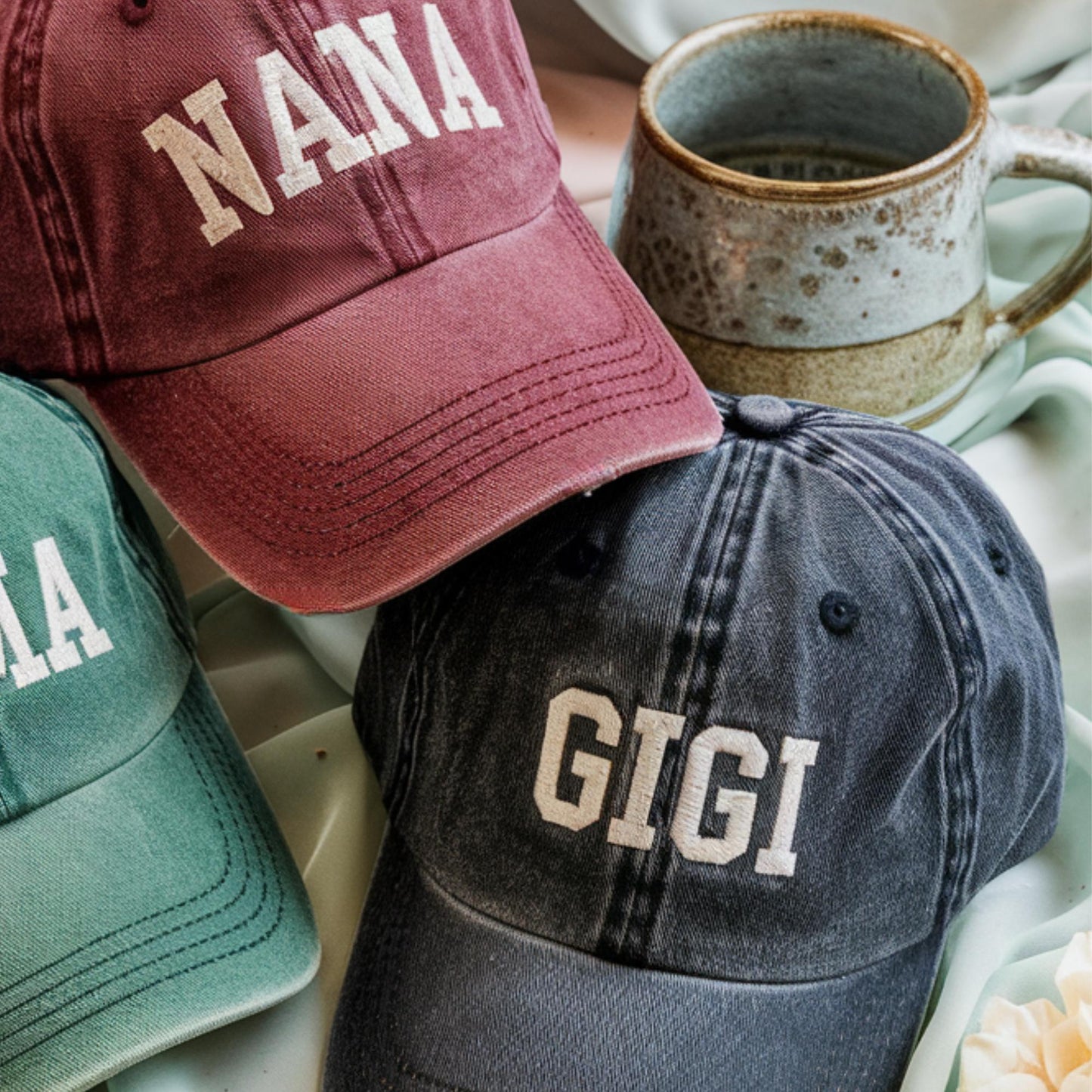 Custom Vintage Washed Baseball Cap Personalized Nickname Hat for Mama/Nana