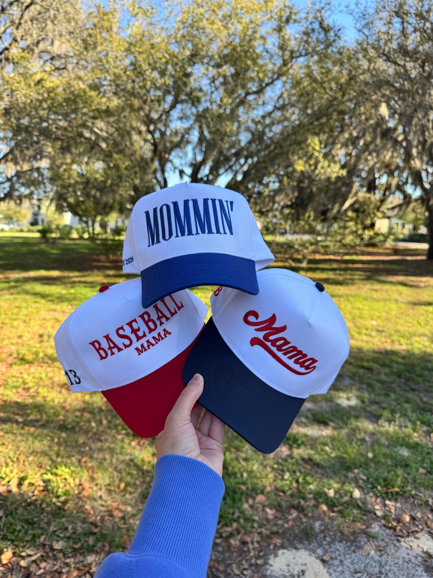 Customizable Mom Cap with Name & Year Two-Tone Embroidered Baseball Hat