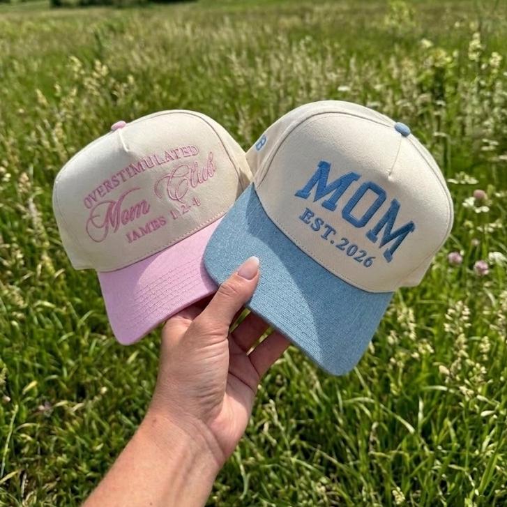 Customizable Mom Cap with Name & Year Two-Tone Embroidered Baseball Hat
