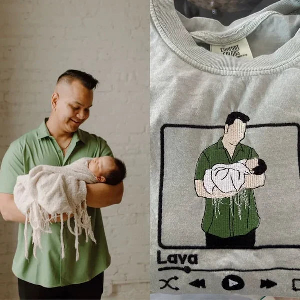 The Full-Color Portrait Sweatshirt | Custom Family & Couple