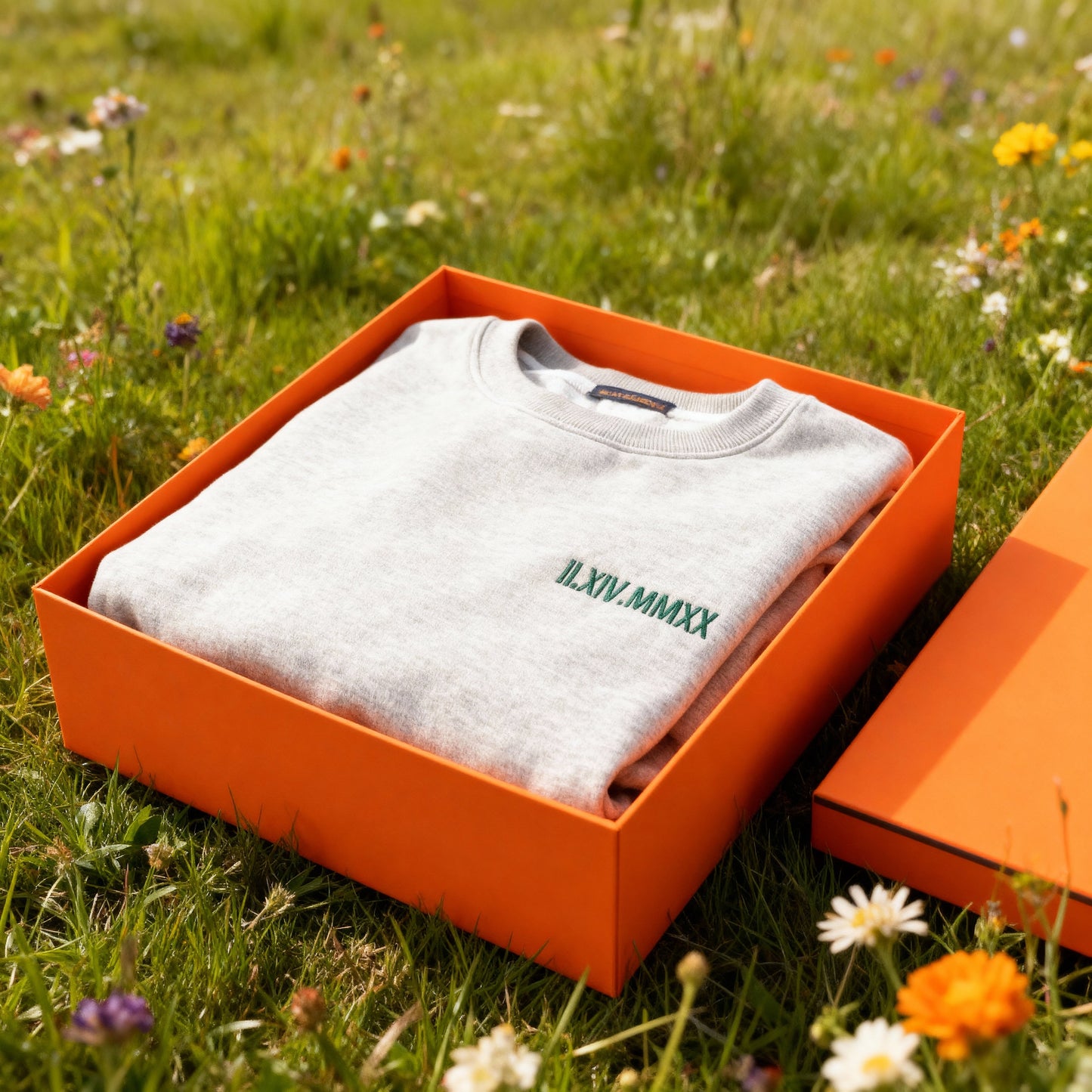 Embroidered Roman Numeral Sweatshirt&Hoodie