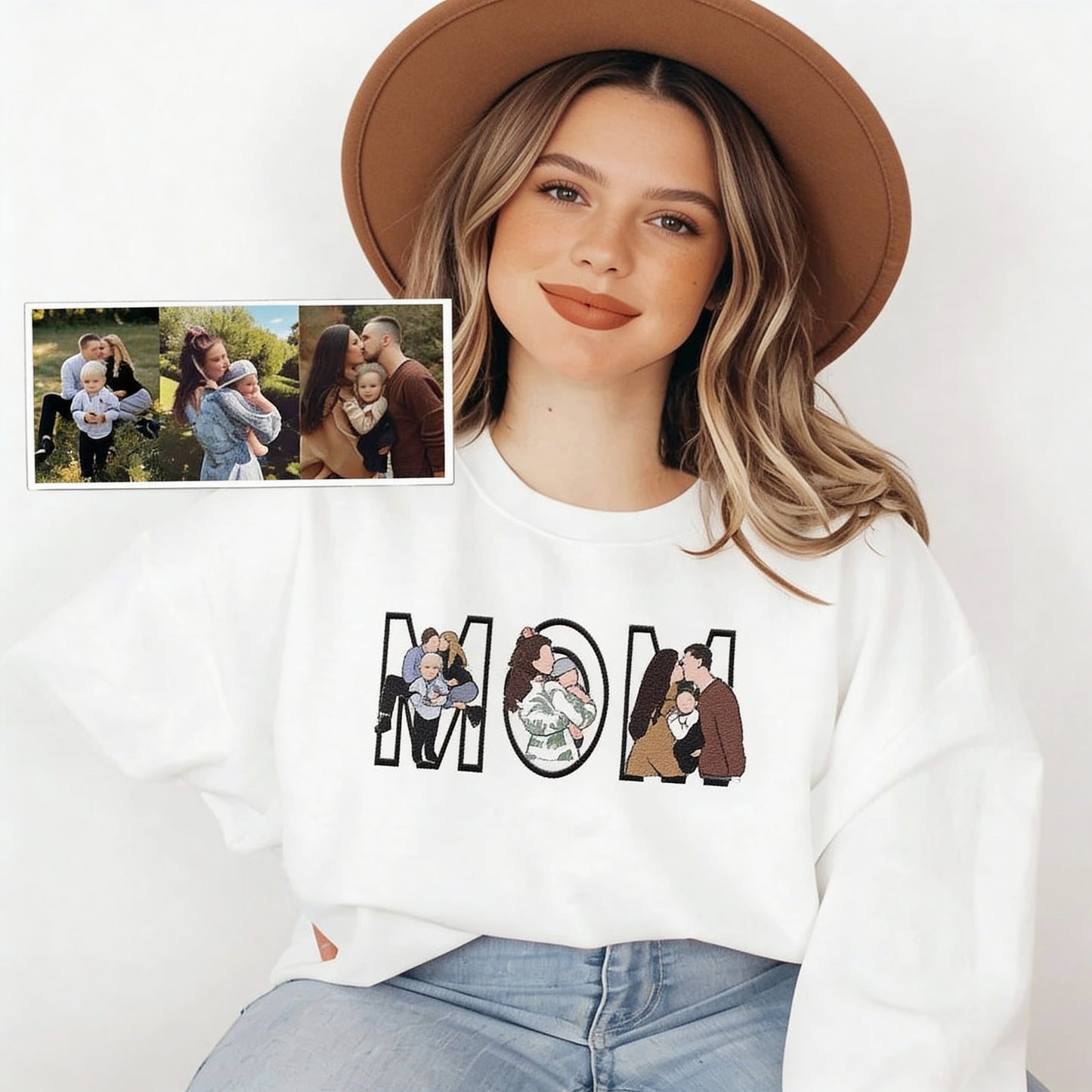 Best Mom Ever – Custom Photo Portrait Embroidery Gift