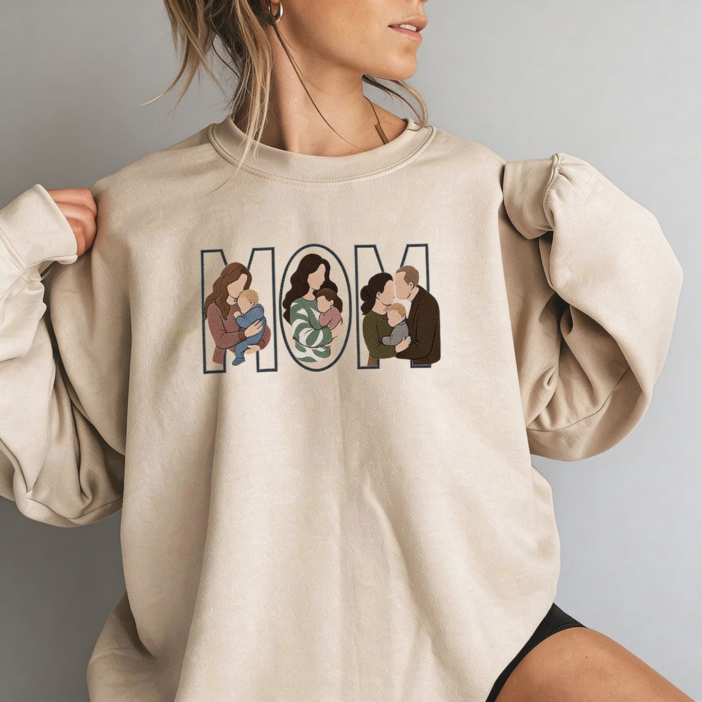 Best Mom Ever – Custom Photo Portrait Embroidery Gift