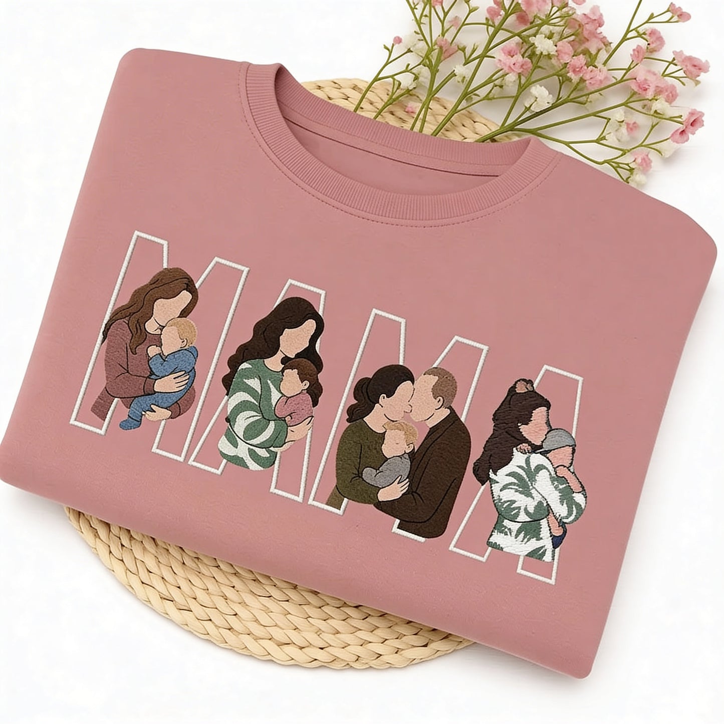 Best Mom Ever – Custom Photo Portrait Embroidery Gift