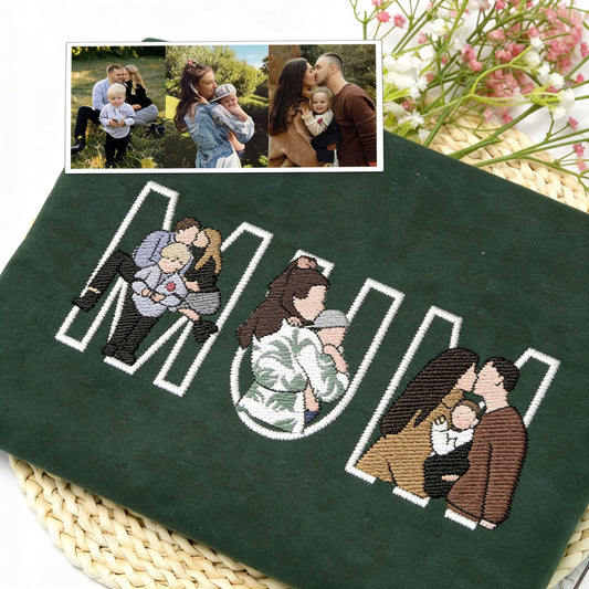 Best Mom Ever – Custom Photo Portrait Embroidery Gift
