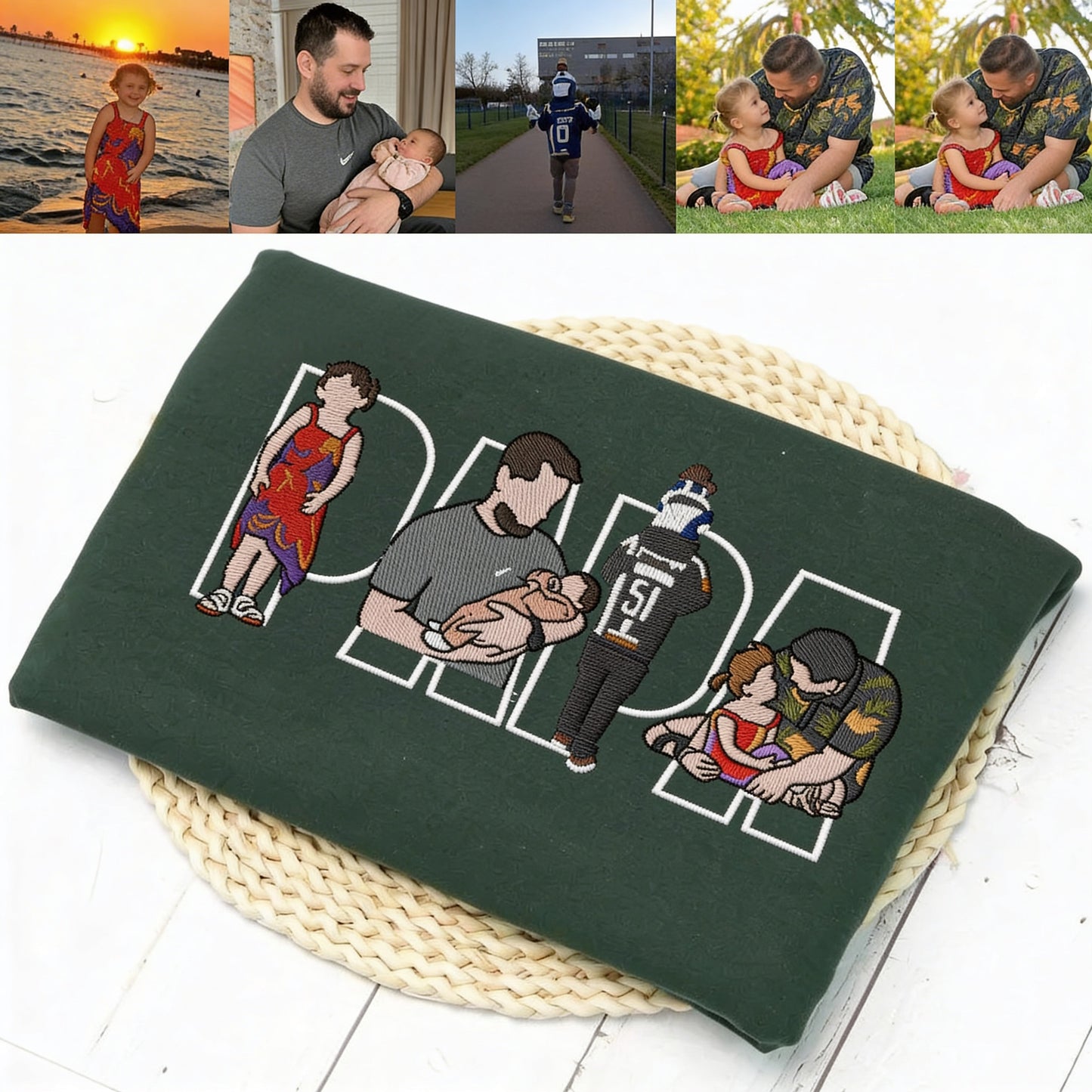 Best Mom Ever – Custom Photo Portrait Embroidery Gift